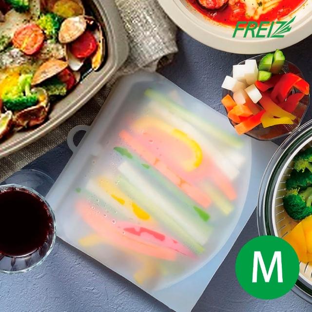 【FREIZ】耐熱矽膠保鮮袋-M(可微波/可冷凍冷藏/醃製袋)
