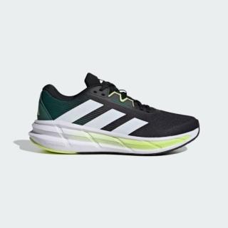 【adidas 愛迪達】慢跑鞋 男鞋 運動鞋 緩震 QUESTAR 3 M 黑綠白 ID8737