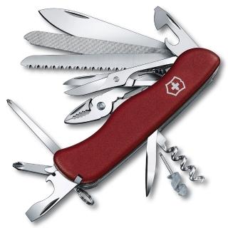 【VICTORINOX 瑞士維氏】21用工作冠軍安全鎖防滑 瑞士刀(紅)