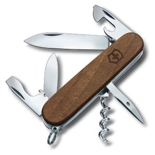 【VICTORINOX 瑞士維氏】Spartan Wood胡桃木10用 瑞士刀