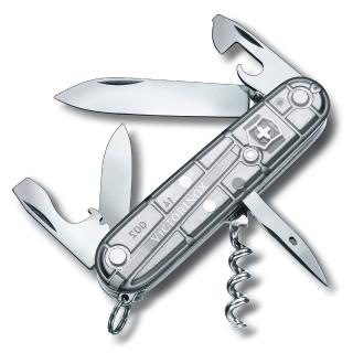 【VICTORINOX 瑞士維氏】Silver Tech 12用 瑞士刀(透明白)