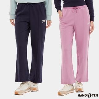 【Hang Ten】女裝-WIDE LEG FIT寬版針織長褲(多色選)