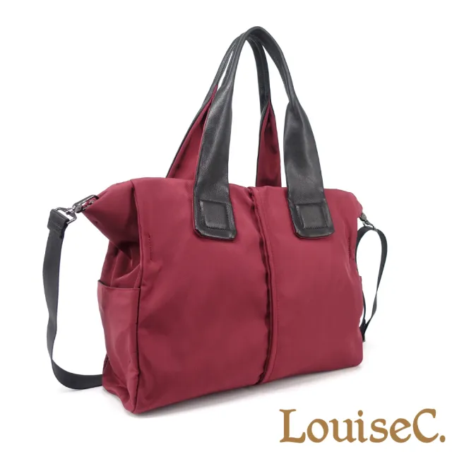 【LouiseC.】雙11 Tree House 輕盈尼龍 牛皮 中性托特TOTE 收納肩背斜背 大防水旅行包 3色 YS23419