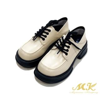【MK】個性綁帶牛津鞋(白色)