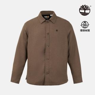【Timberland 官方旗艦】男款咖啡色法蘭絨長袖襯衫(A44E5BK1)