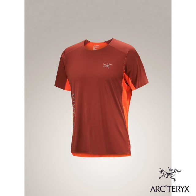 Arcteryx 始祖鳥 男 Norvan Logo 快乾短袖圓領衫(紅衫紅/太陽橘)