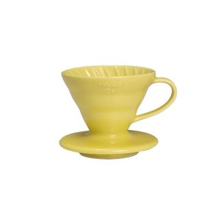 【HARIO】V60檸檬黃01彩虹磁石濾杯 1-2杯份(VDC-01-YEL-TW)