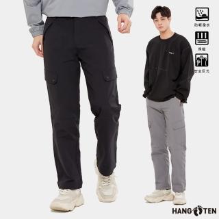 【Hang Ten】男裝-恆溫多功能-STRAIGHT FIT防輕潑水多口袋直筒工裝長褲(多色選)
