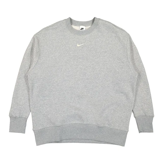 【NIKE 耐吉】PHNX FLC OS Crew 女款 灰色 運動 休閒 寬鬆 磨毛 棉質 大學T 長袖 DQ5734-063