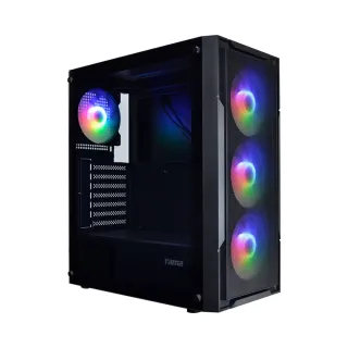 【華碩平台】R7八核GeForce RTX 3050{麒麟座J2FC}電競電腦(R7-7700/B650/16G D5/1TB)