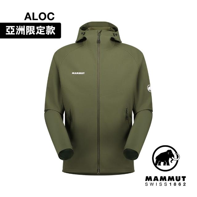 【Mammut 長毛象】Macun 2.0 SO Hooded Jacket AF Men 日系防潑水軟殼連帽外套 深沼澤綠 男款 #1011-00792