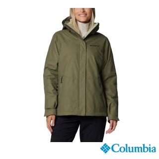 【Columbia 哥倫比亞】女款-OT防水保暖兩件式外套-軍綠(UWR98430AG/IF)