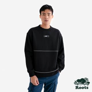 【Roots】Roots男裝- REFLECTIVE BEAVER 圓領上衣(黑色)