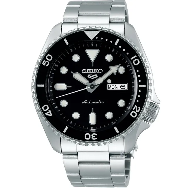 【SEIKO 精工】5 Sports 黑水鬼 潮流運動機械錶-黑x銀/42.5mm 雙11特惠(SRPD55K1/4R36-07G0Q)