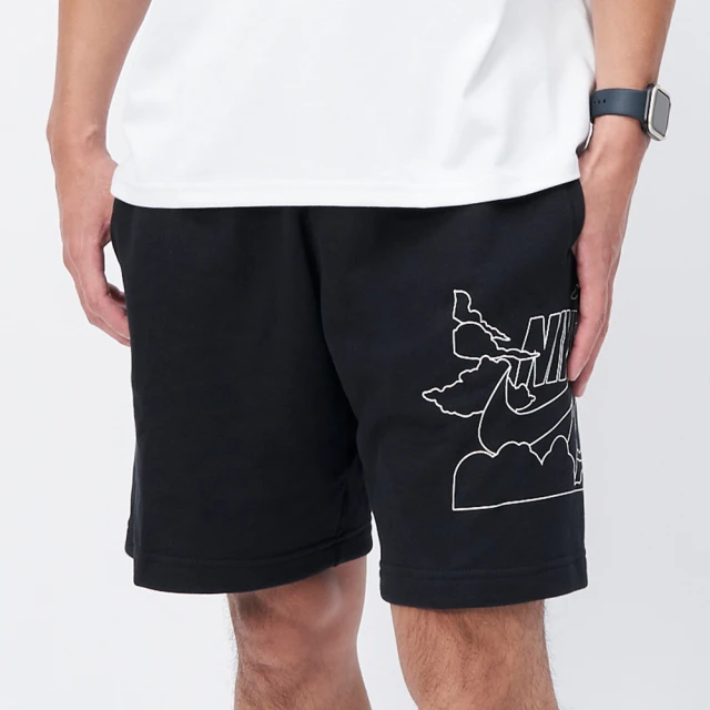 NIKE 耐吉 Club FT Short Bolt 男款 黑色 運動 棉短褲 棉褲 運動褲 休閒 短褲 FZ0819-010