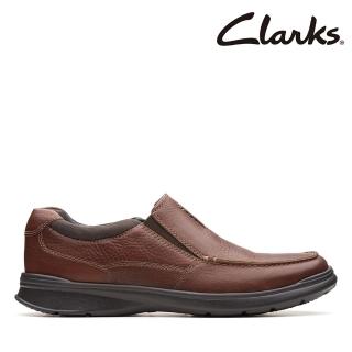 【Clarks】男鞋 Cotrell Free 全皮面寬楦套入式輕量便鞋 休閒鞋(CLM31566C)