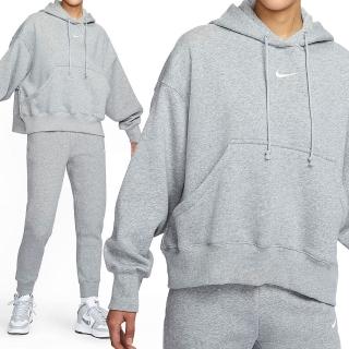 【NIKE 耐吉】PHNX FLC OOS PO Hood 女款 灰色 內刷毛 寬鬆 連帽 上衣 長袖 DQ5859-063