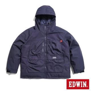 【EDWIN】男裝 大寬版羽絨外套(丈青色)