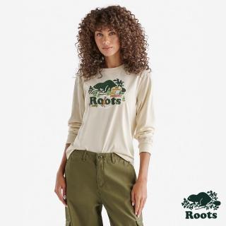 【Roots】Roots女裝- WINTER COOPER 長袖上衣(杏仁奶白)