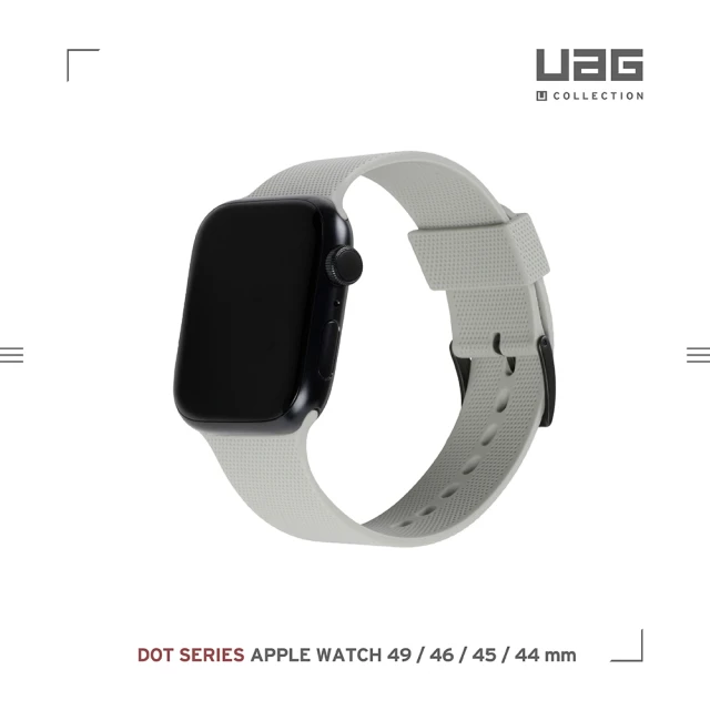 UAG （U）Apple Watch 42/44/45/46/49mm 舒適矽膠錶帶V2-灰(UAG)