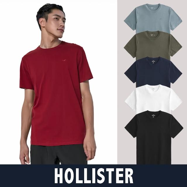 【HOLLISTER Co】HCO 海鷗 經典圓領小海鷗素面短袖T恤 上衣-多色組合(可搭情侶款/平輸品/雙11/短T)