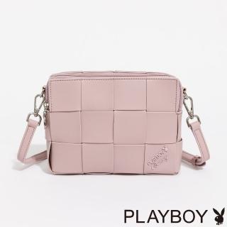 【PLAYBOY】斜揹包 Weave系列(淡紫色)