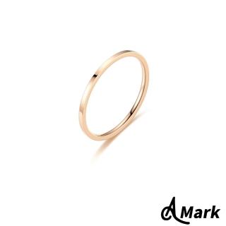 【A MARK】鈦鋼戒指 素面戒指/經典素面純色1MM光面316L鈦鋼戒指(玫瑰金色)
