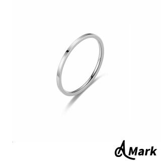 【A MARK】鈦鋼戒指 素面戒指/經典素面純色1MM光面316L鈦鋼戒指(銀色)