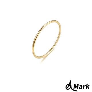 【A MARK】鈦鋼戒指 素面戒指/經典素面純色1MM光面內外球弧面316L鈦鋼戒指(金色)