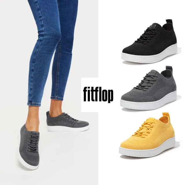 【FitFlop】RALLY TONAL KNIT SNEAKERS 運動風繫帶休閒鞋-女(共4色)