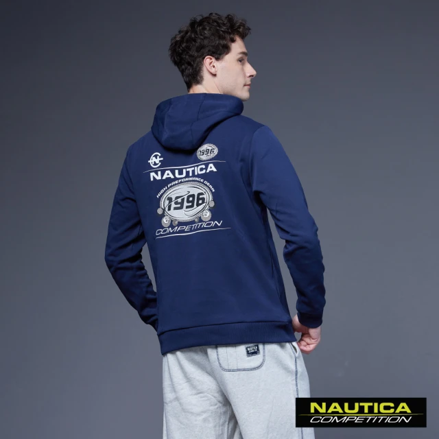 NAUTICA 男裝 COMPETITIO復古休閒連帽T恤(藍色)