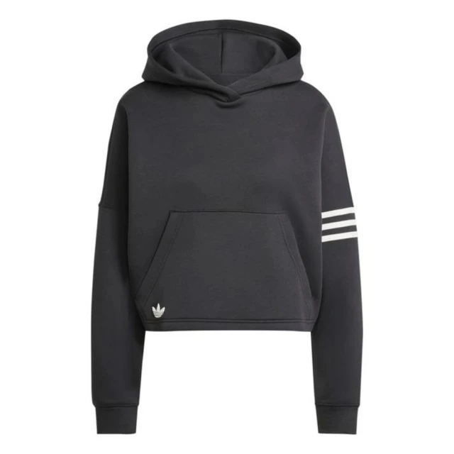 adidas 愛迪達 NEUCL HOODIE 黑色 帽T 長袖 女 穿搭 運動(IW5607)