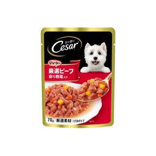【Cesar 西莎】蒸鮮包 70g*16入-成犬牛肉及蔬菜 (寵物/狗罐頭/狗食/餐包)