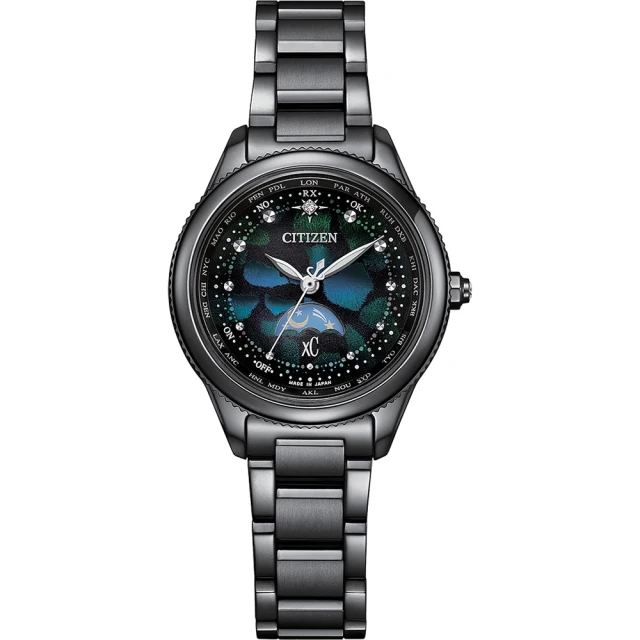 CITIZEN 星辰 xC 宇宙幻彩 100週年限量 鈦金屬電波女錶 29MM(EE1008-56E)