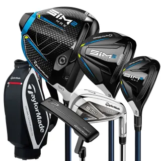 【TaylorMade】SIM2 Max 男用套桿(#1+#3木+#U4鐵木+#5-P+S鐵身KBS MAX85+1推#N7522226+Bag/11支 邁達康)