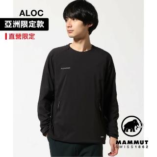 【Mammut 長毛象官方直營】Seon IN Crew Neck AF 日系防風保暖長袖上衣 中性款 黑色 #1013-03340