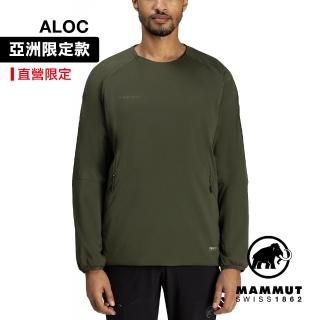 【Mammut 長毛象官方直營】Seon IN Crew Neck AF 日系防風保暖長袖上衣 中性款 深沼澤綠 #1013-03340