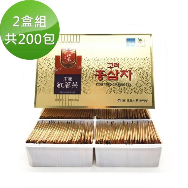 韓國高麗 福利品 養生紅蔘茶包100包x2盒組(原裝進口 /