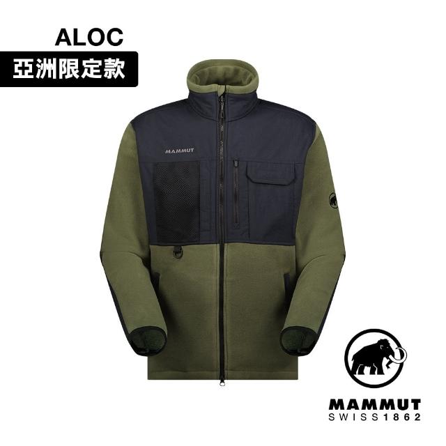 【Mammut 長毛象】Moonstone Hybrid ML Jacket AF 日系立領刷毛外套 中性款 深沼澤綠/黑 #1014-05850