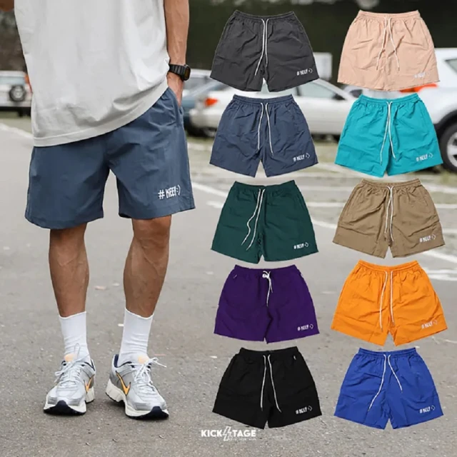 #KEEP BEACH SHORTS 十色 多色 閃電微笑 刺繡 抽繩 海灘褲 短褲 schbag mshorts(KS80)