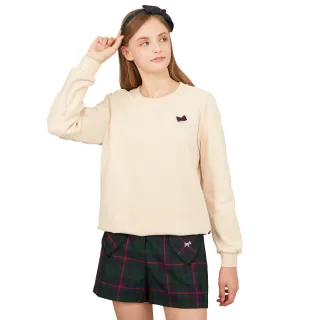 【SCOTTISH HOUSE】鑽狗格蝴蝶結長袖T恤-藍/卡 CHUB1228