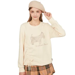 【SCOTTISH HOUSE】菱格鑽狗抽繩長袖棉T-粉/卡 CHUB1238