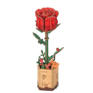 【Robotime】立體木製組裝模型 紅玫瑰 TW042(DIY)