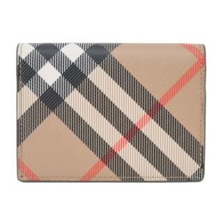 【BURBERRY 巴寶莉】新款經典格紋卡片夾(沙色)