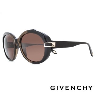 【GIVENCHY 紀梵希】法國大圓框設計款太陽眼鏡(- 漸層黑 - GISGV877-0AH8)
