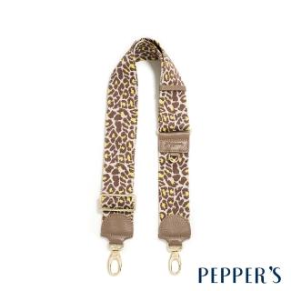 【PEPPER’S】HOPE 豹紋編織可調整背帶 - 摩卡棕/粉紅豹(背帶)
