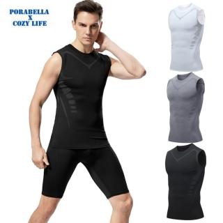 【Porabella】男運動背心 休閒運動背心 籃球 跑步 透氣速乾 無袖背心 舒適透氣吸濕排汗彈力背心