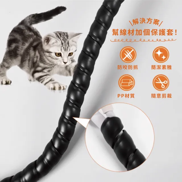 【chachacha】電線保護套 100/200cm(防咬線)