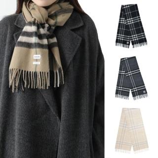 【BURBERRY 巴寶莉】經典格紋喀什米爾圍巾(任選)