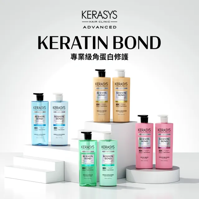 【KeraSys 可瑞絲】角蛋白安瓶 洗髮精/護髮乳600ml(台灣總代理)